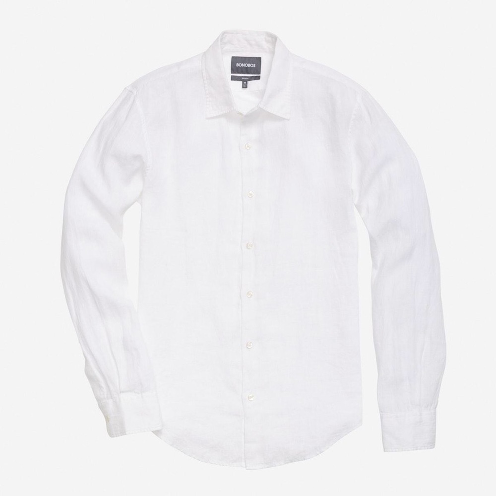 Bonobos Men’s Washed Linen Shirt Slim Fit (Size S)